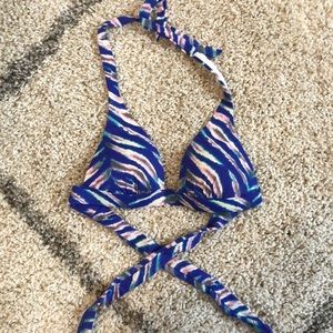 Halter push up bathing suit top